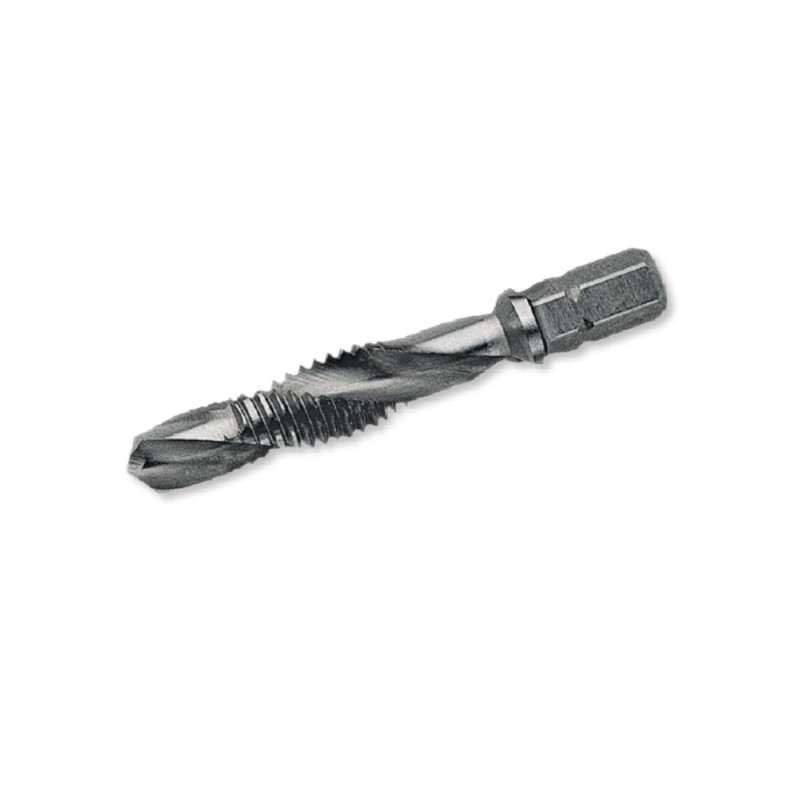 Capete Combinate Burghiu-tarod Bit, HSS Tin, M10 X 1.5, Filet Normal, D, ISO din 13