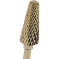 Capete de Freza Unghii Aurita din Carbid, 6 x 14 mm, Forma Conica, Granulatie Medie, pentru Indepartare Gel si Acril
