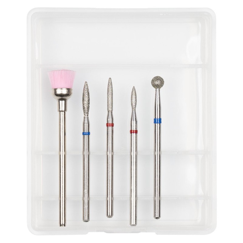 Capete Freza Unghii Diamantate Luxorise 25, Set 5 Bucati