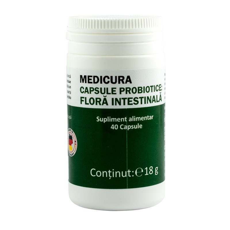 Capsule Probiotice pentru Flora Intestinala, 40 Capsule, Medicura
