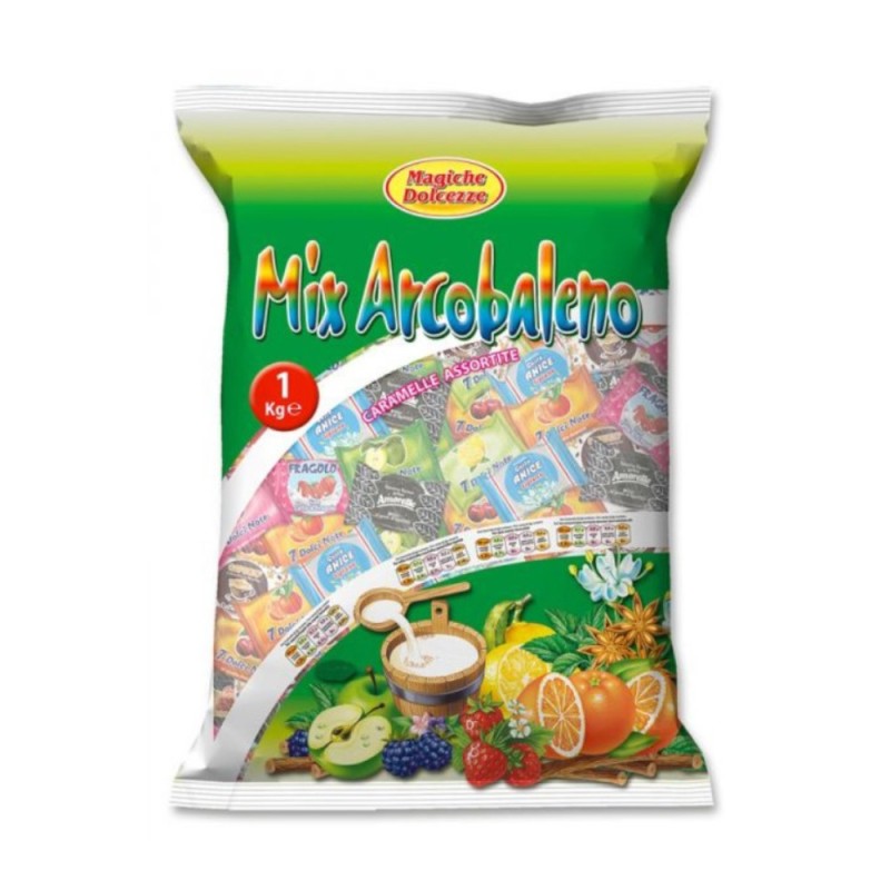 Caramele Curcubeu cu Crema Asortate si Toffee Finazzi, 1 Kg