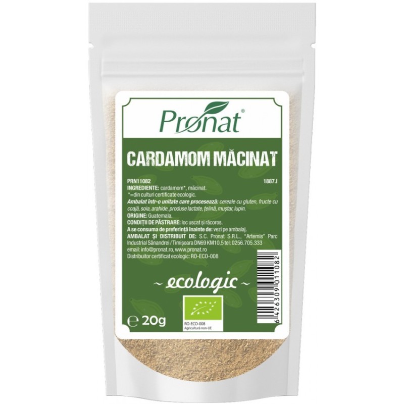 Cardamom Macinat BIO, 20 g, Pronat