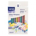 Carioci Pastel Glitter si Carioca Stergere, Varf 3 mm, 9 Culori, Spree