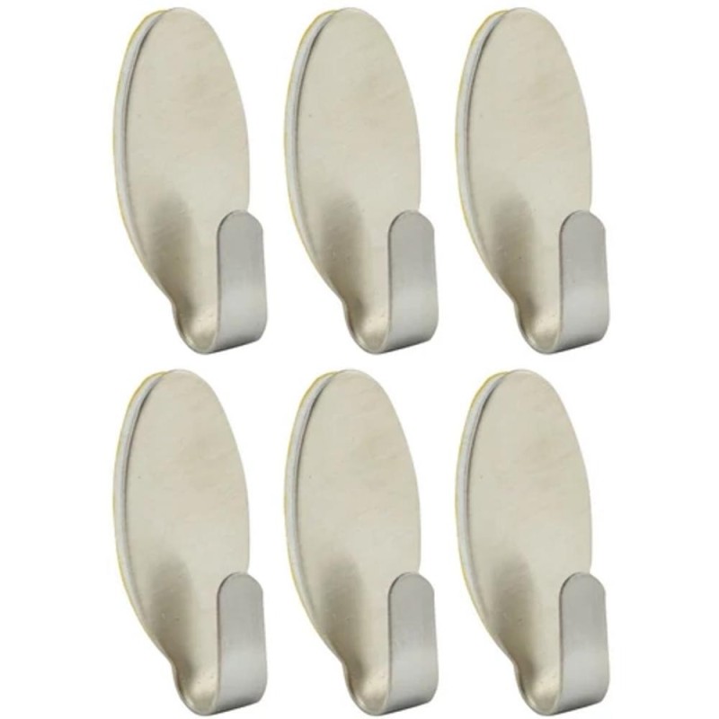 Carlige Autoadezive din Otel Inoxidabil, 6 Bucati, Perfect Home