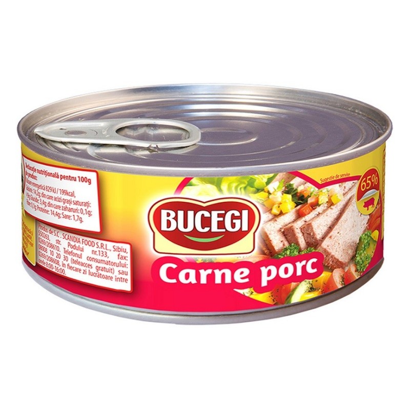 Carne Porc Bucegi 65%, 300 g