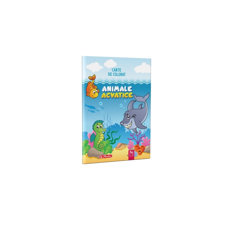 Carte de Colorat A4, 16 pg, Animale Acvatice