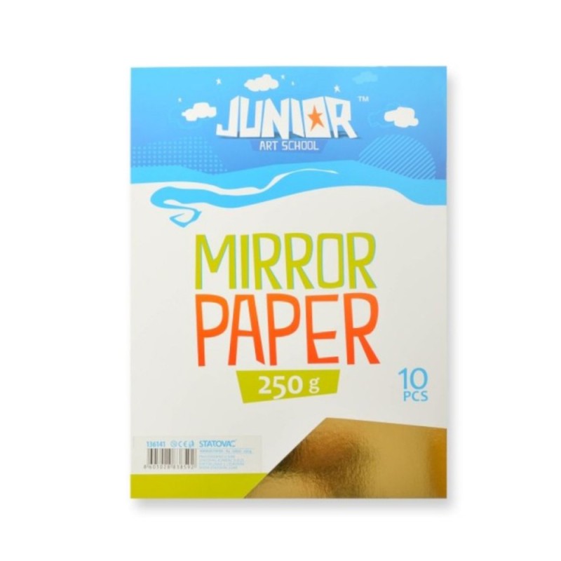 Carton Colorat Oglinda, Auriu, Format A4, 10 Coli, Statovac