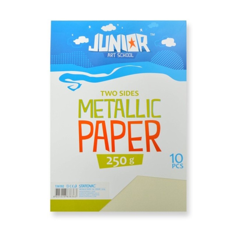 Carton Metalic cu 2 Fete, Crem, Format A4, 10 Coli, Statovac