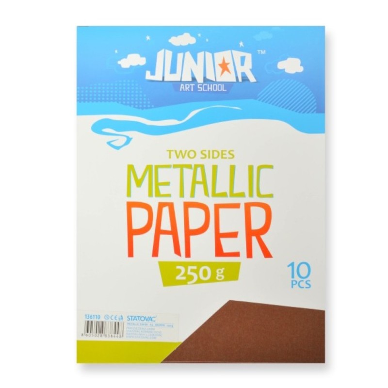 Carton Metalic cu 2 Fete, Maro, A4, 10 Coli Statovac