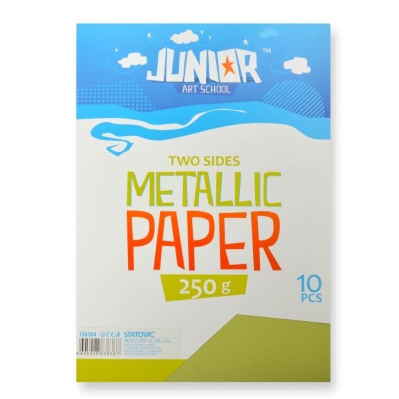 Carton Metalic, Holografic, A4, Verde, 2 Fete