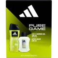 Caseta Cadou Barbati Adidas Pure Game, After Shave Lotiune 100 ml, Gel Dus 250 ml