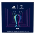 Caseta Cadou Barbati Adidas Uefa Goal, Deodorant Spray 75 ml, Deodorant 150 ml, Gel Dus 250 ml