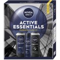 Caseta Cadou Barbati Nivea Men Active Essentials, Gel Dus 250 ml, Sampon, Deodorant Spray