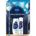 Caseta Cadou Femei Nivea Care&Protection Derma Control, Gel Dus 250 ml, Deodorant Spray 150 ml