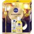 Caseta Cadou Femei Nivea Smooth Skin Q10, Fluid de Zi SPF 50 40 ml, Apa Micelara Skin Glow 400 ml