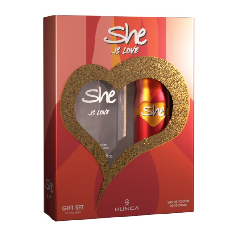 Caseta Cadou She Is Love, Apa de Toaleta 50 ml si Deodorant 150 ml