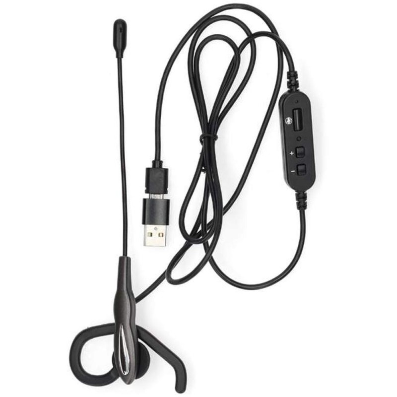 Casti Headset, USB-A/USB-C, 1.8 m, Negru, Nedis