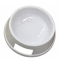 Castron din Plastic pentru Animale M-PETS, S, Alb Marmorat