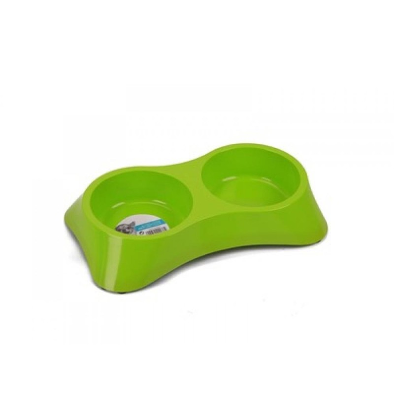 Castron Dublu din Melamina, 2 x 1700 ml, M-Pets