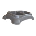 Castron Dublu din Plastic, 2 x 400 ml, M-Pets