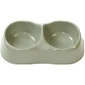 Castron Dublu din Plastic, Marime L, Verde, M-Pets