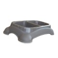 Castron Dublu pentru Caini din Plastic, M-Pets, 2 x 950 ml