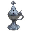 Catuie Grecia, Model Cupola cu Capac, pentru Cimitir, Gri Antracit