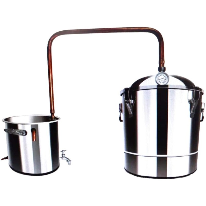 Cazan pentru Fiert Tuica, Cupru-Inox, 34 l, Perfect Home