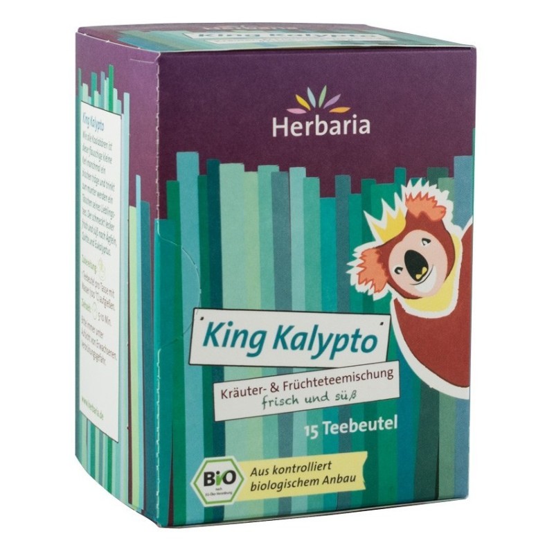 Ceai BIO din Plante si Fructe King Kalypto, 15 x 2 g Herbaria