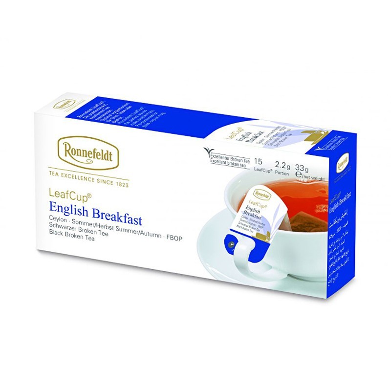 Ceai Negru Ronnefeldt Leafcup English Breakfast, Mic Dejun Englezesc, 15 Plicuri