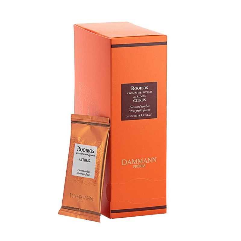 Ceai Rooiboos Citrus Dammann, 24 Plicuri, Ambalate Individual, 48 g