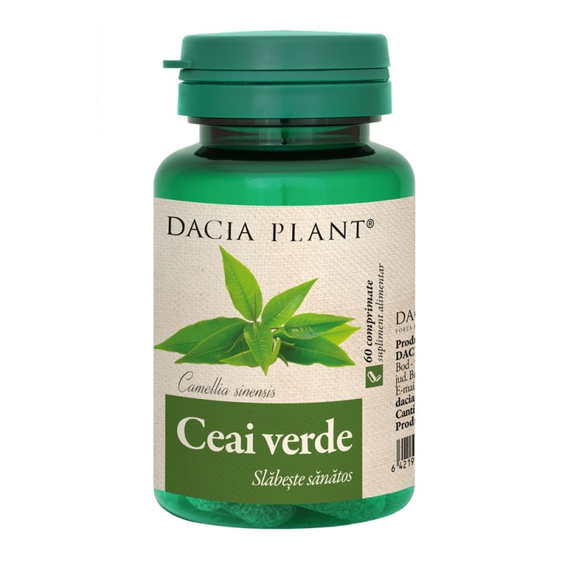 Ceai Verde, 60 Comprimate, Dacia Plant