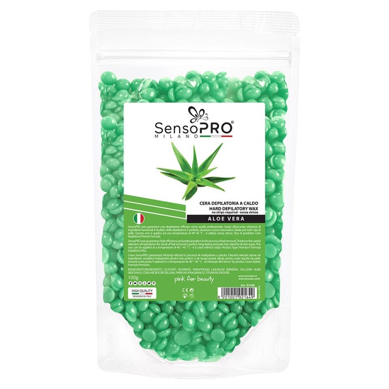 Ceara Epilat Elastica Granule, SensoPRO Milano, Aloe Vera, 100 g
