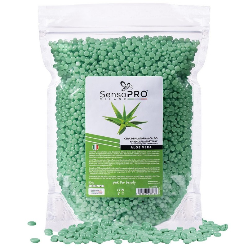 Ceara Epilat Elastica Granule, SensoPRO Milano, cu Aloe Vera, 500 g