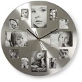 Ceas cu Rama Foto, 40 cm, Argintiu, Nedis