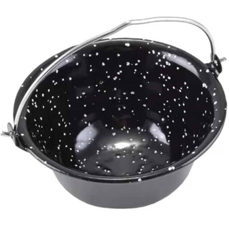 Ceaun Emailat pentru Servire, Negru cu Buline, 0.8 l