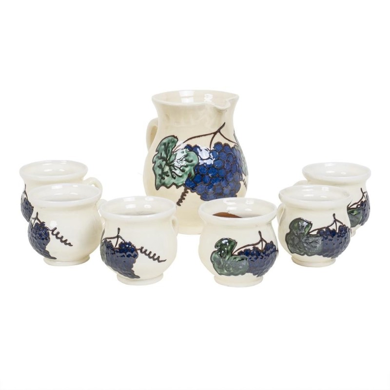 Cesti pentru Vin Ceramica, 200 ml si Ulcior, 1 l