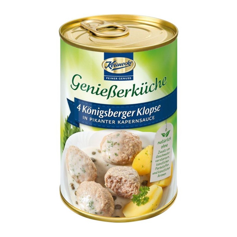 Chiftele din Carne de Porc in Sos Picant de Capere, 400 g, Keunecke