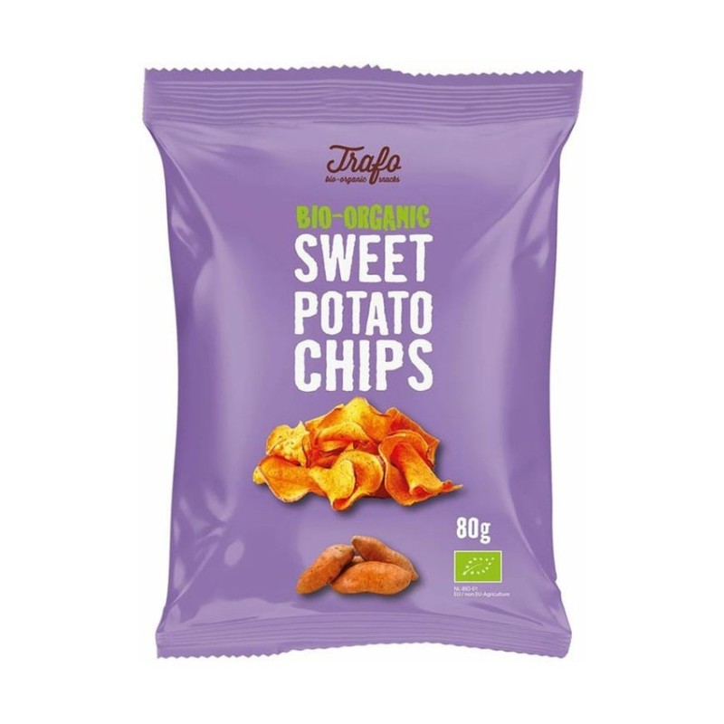 Chipsuri Bio din Cartofi Dulci, 80 g, Trafo