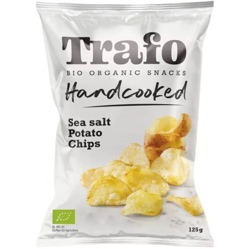Chipsuri Bio din Cartofi, Prajite Manual, cu Sare, 125 g, Trafo