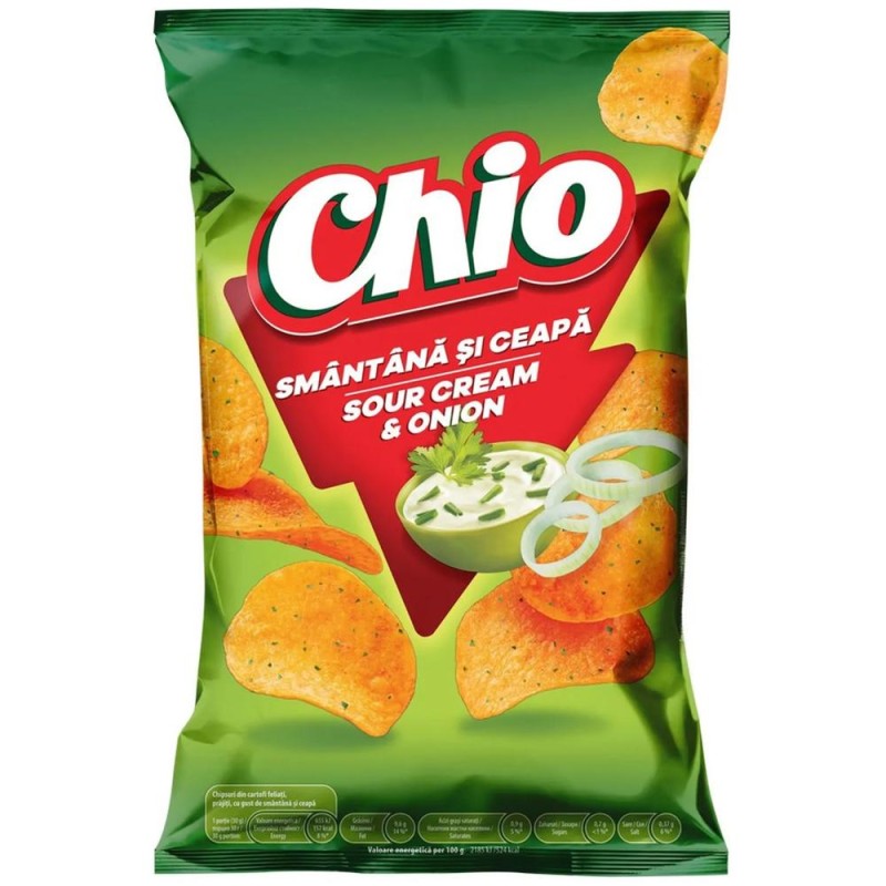 Chipsuri cu Aroma de Smantana si Ceapa Chio, 125 g