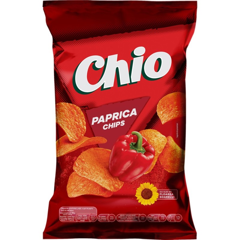 Chipsuri cu Paprika Chio, 140 g