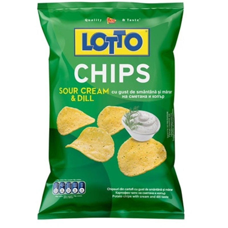 Chipsuri cu Smantana si Marar Lotto, 60 g