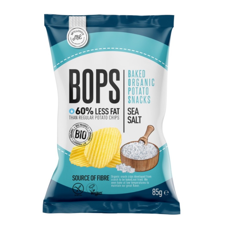 Chipsuri din Cartofi cu Sare de Mare Eco, McLloyd's, 85 g