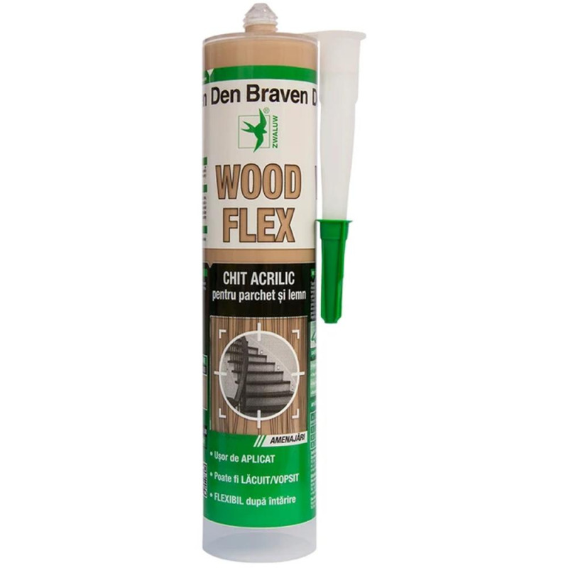 Chit Acrilic Parchet Woodflex, Den Braven, 280 ml Fag