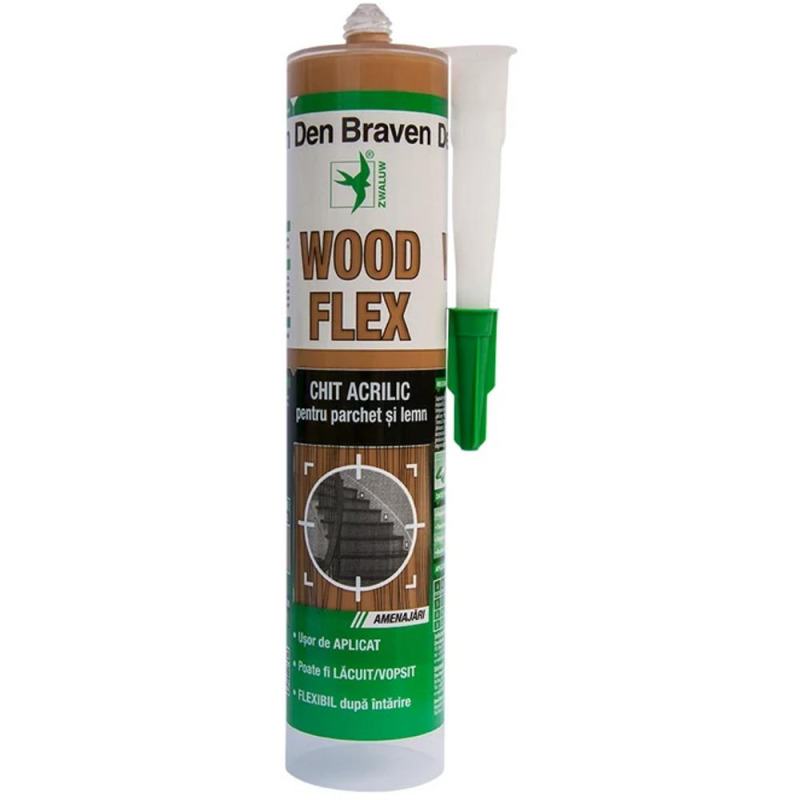 Chit Acrilic Parchet Woodflex, Den Braven, 280 ml Stejar