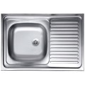 Chiuveta din Inox, Blat cu Picurator Stanga, Dimensiune 43.5 x 76 cm, Zilan
