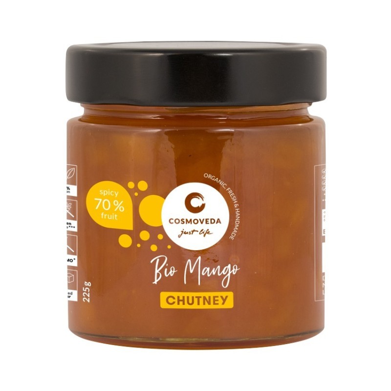 Chutney BIO de Mango, 225 g, Cosmoveda