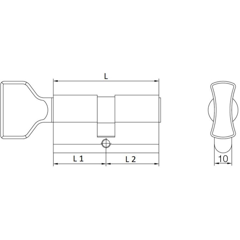 Cilindru Simetric 60x17 cu Buton