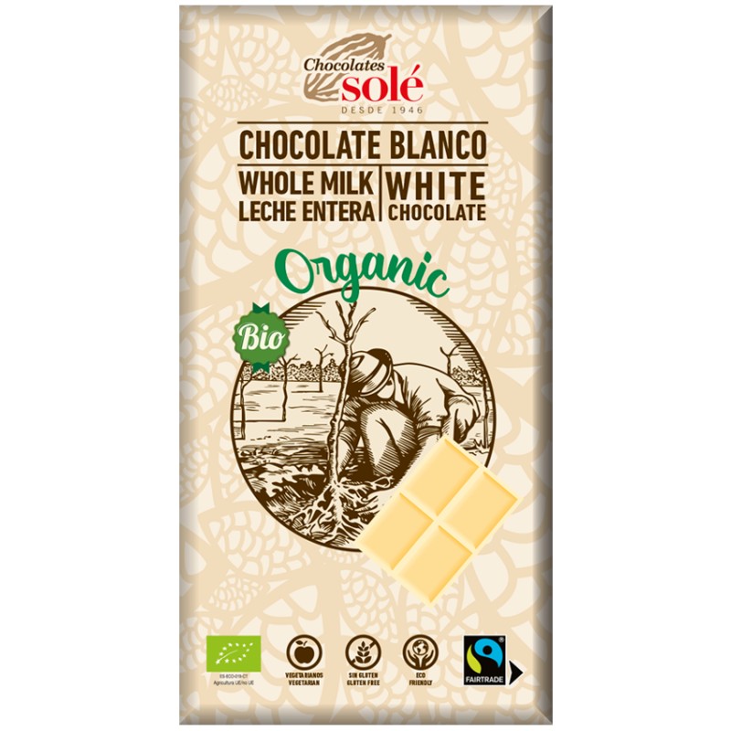 Ciocolata Alba BIO, 100 g Chocolates Sole
